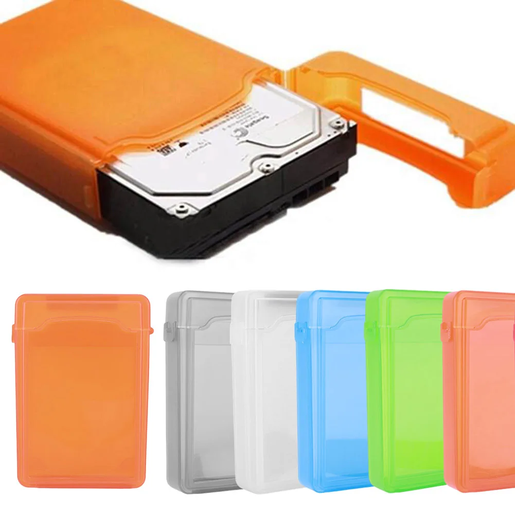 3,5 Zoll IDE SATA HDD Caddy Case Multi Color Kunststoff Externe Festplatte Festplatte Aufbewahrungsbox HDD Festplattengehäuse HDD Gehäuse Image