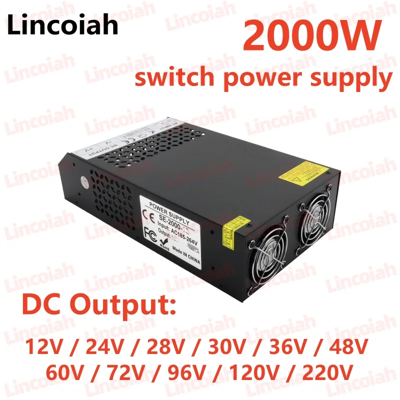 2000W Schaltnetzteil AC 220V zu DC 12V 24V 28V 30V 36V 48V 60V 72V 96V 120V Image