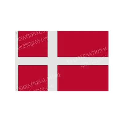 Dänemark-Republik-Flagge, nationales Polyester-Banner, fliegend, 90 x 150 cm, 3 x 5 Fuß große Flagge auf der ganzen Welt, weltweit, individuell gestaltet Image