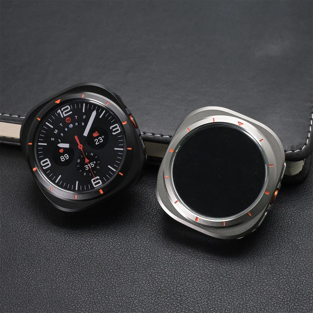 Luxuriöses Aluminiumgehäuse für Samsung Galaxy Ultra Watch Ultra 47 mm, Herren-Metallabdeckung, Displayschutzfolie für Samsung Galaxy 7 Ultra 47 mm Image