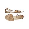 Melvin & Hamilton Damen Sandale, Gr. 40, gold, Leder