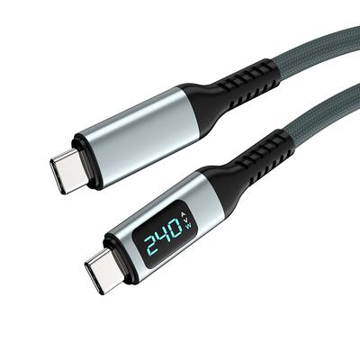 1 Pack USB C Cable USB 3.0 Cable USB 4 Cable USB C to USB C 5 A Fast Charging High Data Transfer Durable LED Display For iPhone Phone Accessory