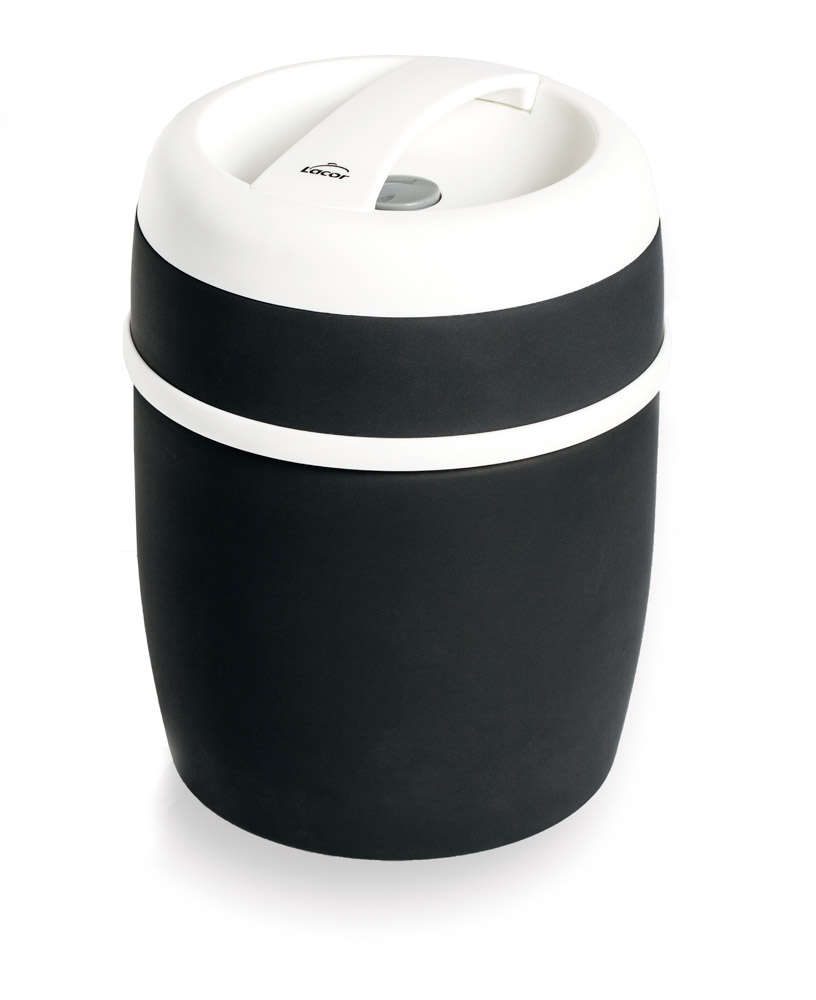 Lacor - 62480 - Thermoskanne für Lebensmittel Soft Touch Edelstahl. 1 Liter - Schwarz Image