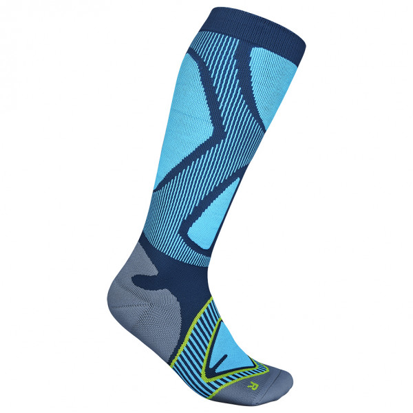 Bauerfeind Sports - Ski Performance Compression Socks - Kompressionssocken 44-46 - M: 36-41 cm | EU 44-46 blau