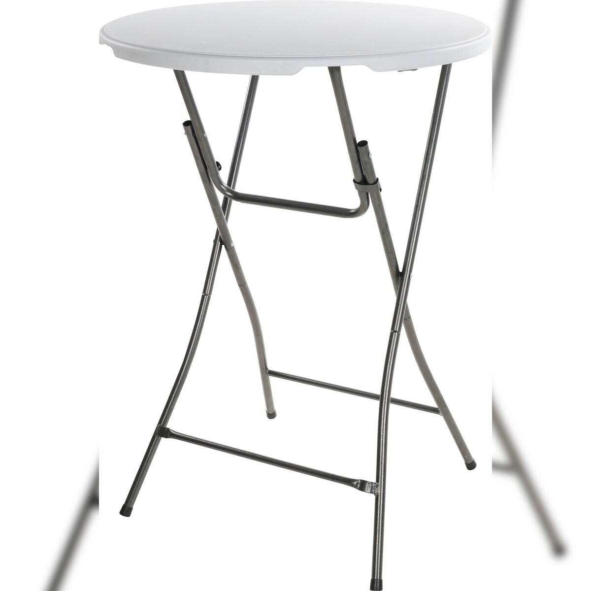 Stehtisch Bartisch Tisch Bistrotisch Ø 80cm Weiß Garten Party Bistro Event Image