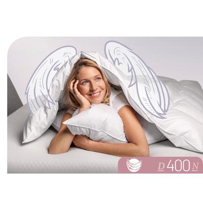 Daunenbettdecke SCHLAFSTIL "D400", weiß, B:240cm L:220cm, Bezug: 100% Baumwolle. Füllung: 90% Daunen, 10% Federn, Bettdecken, hergestellt in Deutschland, allergikerfreundlich Image