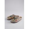 Clog ANISTON SHOES, Damen, Gr. 38, bunt (taupe bunt), Filz, meliert, klassisch, Schuhe, Clog, Hausschuh, Homeslipper - NEUE KOLLEKTION, in Weite G (= weit)