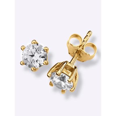 Paar Ohrstecker LADY, silber (silber vergoldet 925), Ohrringe, Damen, Zirkonia ct, Silber 925 (Sterlingsilber) Image