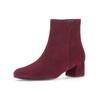 Stiefelette GABOR, Damen, Gr. 42, rot (bordeaux), Ziegenveloursleder, unifarben, elegant, Schuhe, Blockabsatz, Businesschuh, Ankleboots mit Best Fitting-Ausstattung