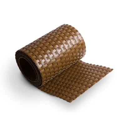 zaun|zu® Sichtschutz Rattan Einzelstreifen für Doppelstabmatten Honigbraun 2,55m Image