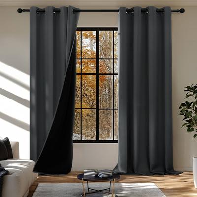 Deconovo Total Blackout Recycled Grommet Curtains (2 Panels)