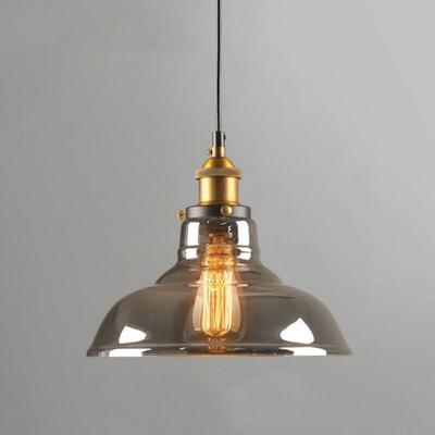 Wottes - Industrial Vintage Pendelleuchte Glas Hängelampe E27 Messing Anhänger Deckenleuchten - d Image