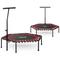 Northix - Trampolino fitness con maniglia 127 cm neo sport - esagonale rosso 88326134
