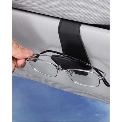Gabrielle - Brillenhalter fürs Auto, Brillenhalter-Clip für die Sonnenblende aus Leder, für Image