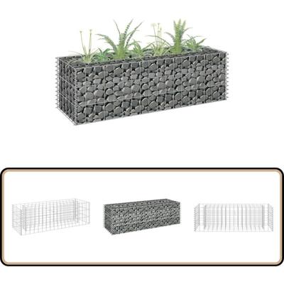 Vidaxl - Gabionen-Hochbeet Verzinkter Stahl 90×30×30 cm - Gabionen-Hochbeet - Steinkorb Image