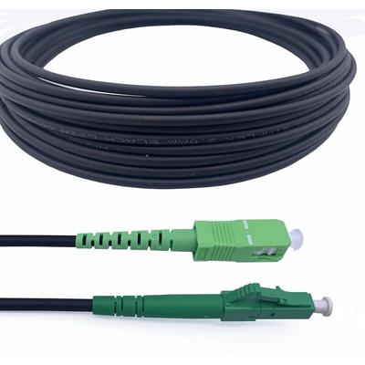 Glasfaserkabel 15m sc/apc auf lc/apc – OS2 Singlemode Simplex 9/125 µm, lszh, Stahlarmiert, Schwarz Image