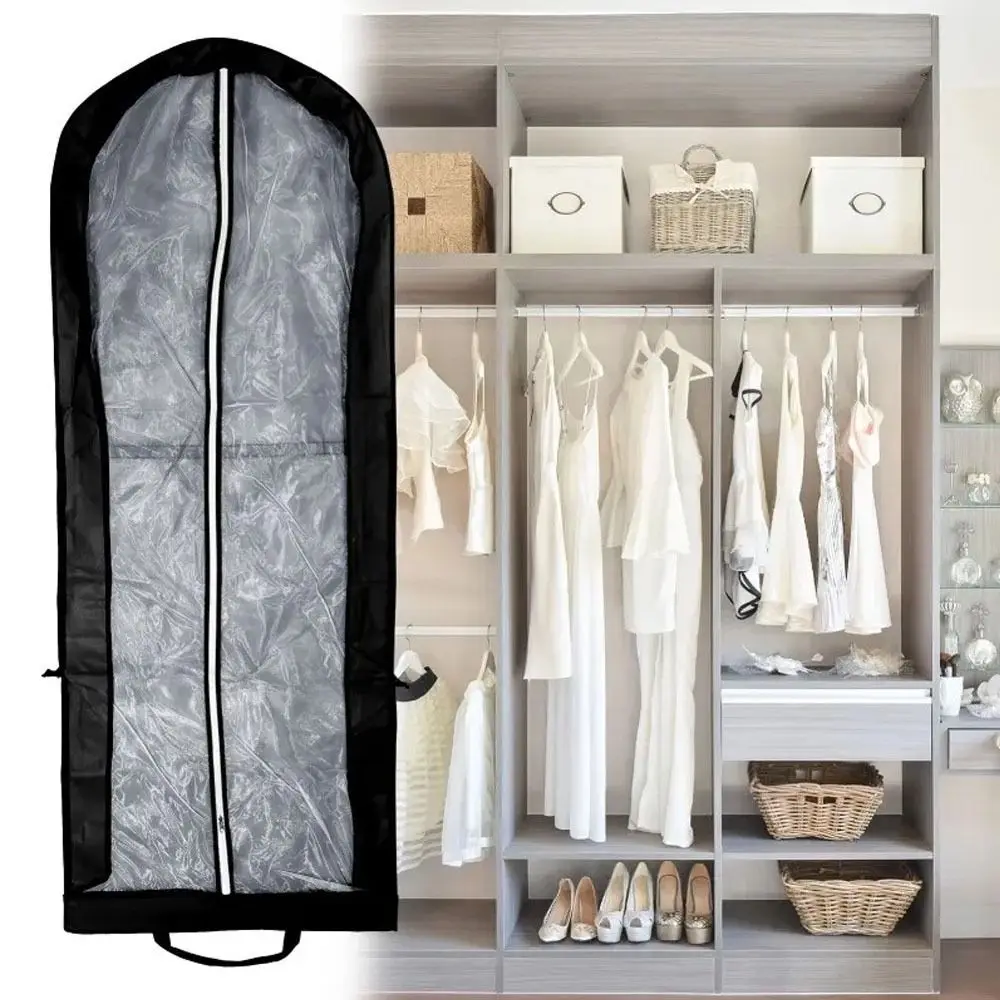 150 cm Kleid Staub Abdeckung Wasserdichte Faltbare Kleid Robe Lagerung Schutzhülle Tasche Staubdicht Kleid Kleidung Bekleidungs Anzug Abdeckung Image