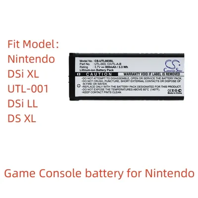 DSi XL / LL Battery Replacement - 3.7V Li-ion for Nintendo DSi XL / LL (UTL-001) Game Console