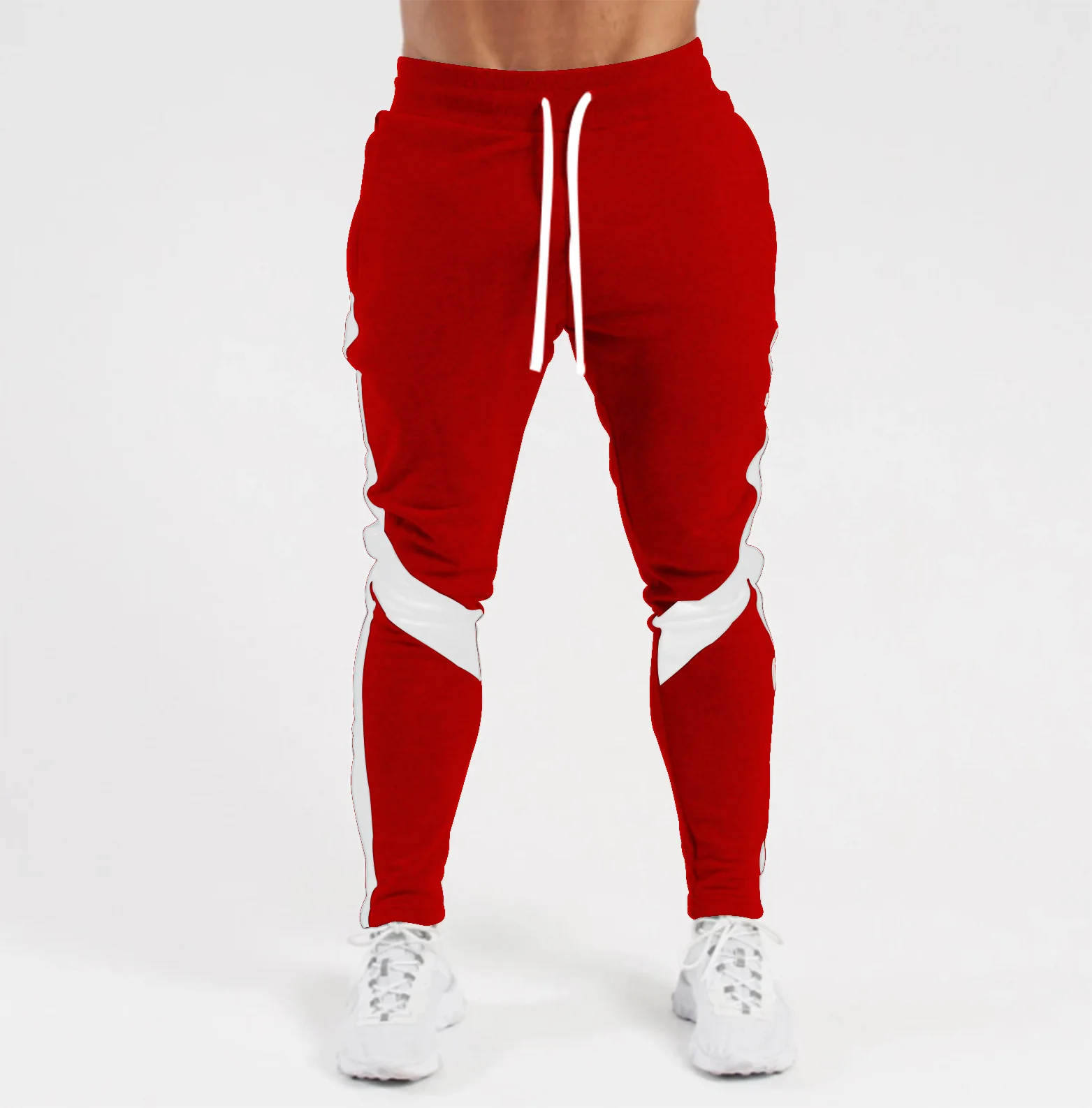 Herren Athletic Training Jogger Casual Loose Fit Jogginghose Frühling Herbst Hose Elastische Taille Kordelzug Hose Image