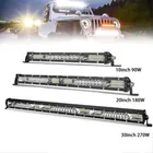 Barra LED Slim Spot Flood Off Road 12V 24V Barra luminosa a LED Fascio bianco giallo Barra luminosa da lavoro a LED per auto 4x4 Camion ATV SUV Barca lada