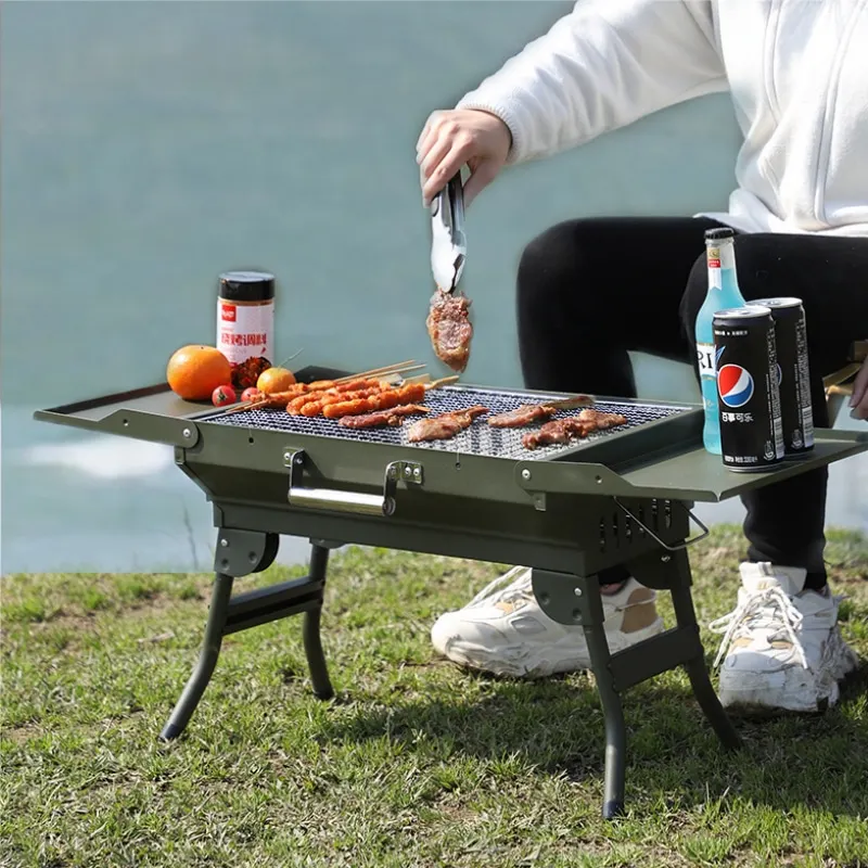 2-3 Personen Stahl Tragbarer Klappbarer Garten-Grill Faltbarer BBQ-Ofen Image