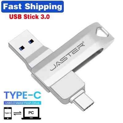 Typ C 3-in-1-USB-3.0-Flash-Laufwerk, 16 GB, 32 GB Stift, 64 GB, echte Kapazität, USB-Speicherstick 128 GB, für Telefon und PC, 256 GB Image