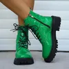 Damen Stiefeletten Herbst Plateau Sportschuhe Frau Luxus Bequem Neu in Eleganter Frau mit mittleren Absätzen Rundkopf Sale