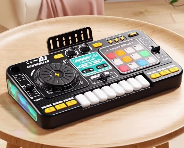 Kinder DJ Plattenspieler Kinder Simulation Multifunktionale DJ Mixer Controller Elektronische Orgel DJ Player Musik Image