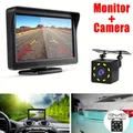 Kit telecamera per retromarcia per auto Monitor di Backup da 4.3 pollici con telecamera di retromarcia assistente di parcheggio per visione notturna a LED per Pickup per auto