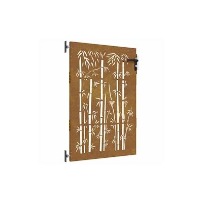 vidaXL Gartentor 85x150 cm Cortenstahl Bambus-Design Image