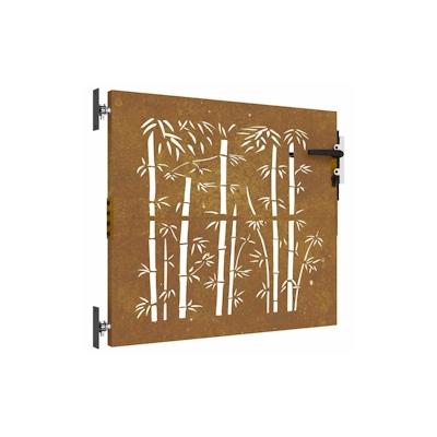 vidaXL Gartentor 85x75 cm Cortenstahl Bambus-Design Image