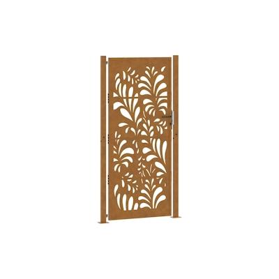vidaXL Gartentor 105x205 cm Wetterfester Stahl Wellen-Design Image