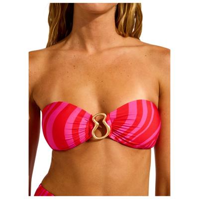 Seafolly - Women's Coastline Ring Front Bandeau - Bikini-Top Gr 42 orange Image