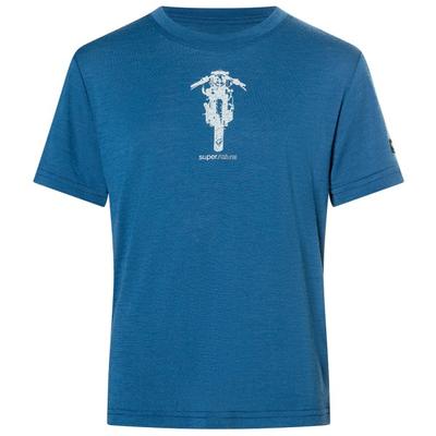super.natural - Kid's Scrambler Tee - Merinoshirt Gr 116 blau Image