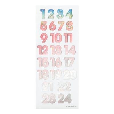 folia 24er-Pack Adventskalender-Sticker »Numbers Iridescent« 36 Image