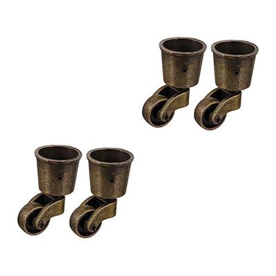 Sofarollen, rund, strapazierfähig, drehbar, 3,8 cm, Retro-Möbelrollen, 4 Stück Image