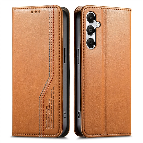 Handy Hülle Handyhüllen Für Samsung Galaxy S25 S25 Edge S24 Ultra Plus S24 FE A16 A55 5G A35 5G A25 A15 Brieftaschenhülle Flip-Cover Kartenfach Stoßfest Retro TPU PU-Leder Image