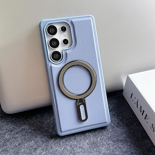 Handy Hülle Handyhüllen Für Samsung Galaxy S26 Ultra Plus S25 S25 Edge S24 S23 Ultra Plus S24 FE S22 Plus Ultra Rückseite Magnetisch Ständer Stoßfest Retro TPU PU-Leder Image