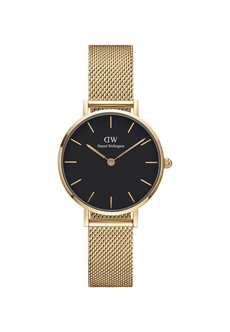 Daniel Wellington Womens DW00100349 Ladies Petite Black Evergold Gold 28mm Watch - One Size | Daniel Wellington Sale | Discount Designer Brands