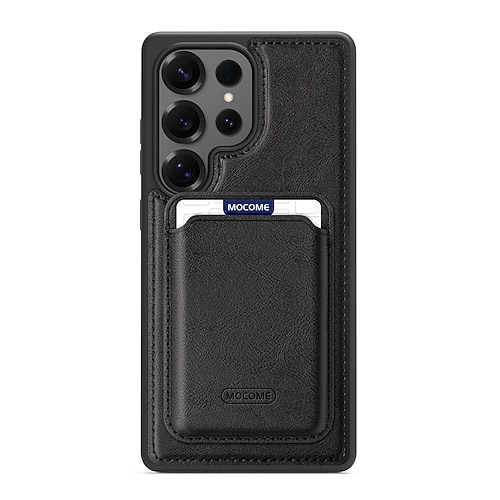 Handy Hülle Handyhüllen Für Samsung Galaxy S25 S25 Edge S24 S24 FE S23 Ultra Plus S22 Plus Ultra Rückseite Magnetisch Kartenfach Stoßfest Retro TPU PU-Leder Image