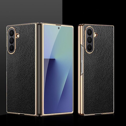 Handy Hülle Handyhüllen Für Samsung Galaxy Z Fold 7 Z Fold 6 Z Fold 5 Z Fold 4 Rückseite Stoßfest Retro PC PU-Leder Image