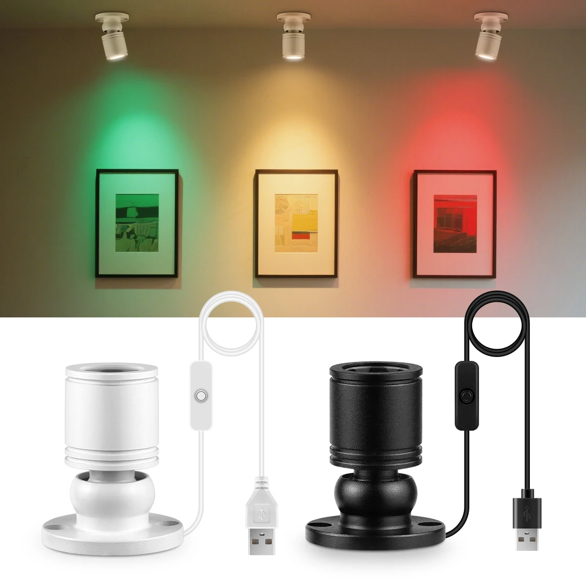 Drehbares kleines Spotlicht, 1 W, Mini-LED-Strahler, 5 V, USB-Aufbau-Downlight, Deckenleuchte, Vitrine, Display-Beleuchtung