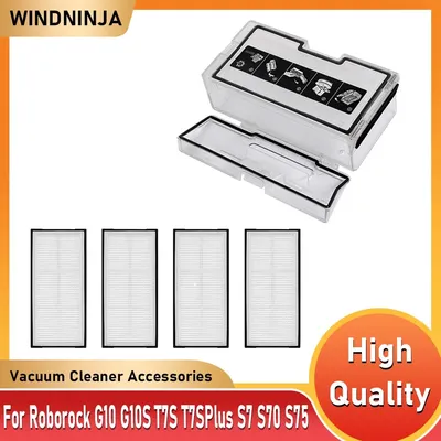 Hepa-Filter/Staubbehälter-Set für Roborock T7S T7SPlus S7 S70 S75 G10 G10S Staubbox Roboter-Staubsauger mit Filterteil Image
