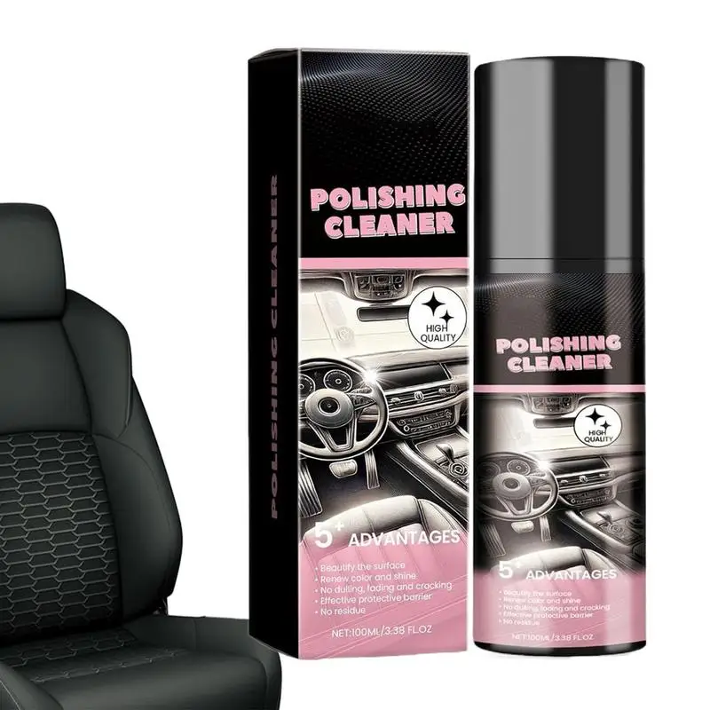 Car Interior Polishing Cleaner Car Interior Detailer Auto Cleaning Spray Long-Lasting Inside Auto Shine Vehicle Detailing Spray Image