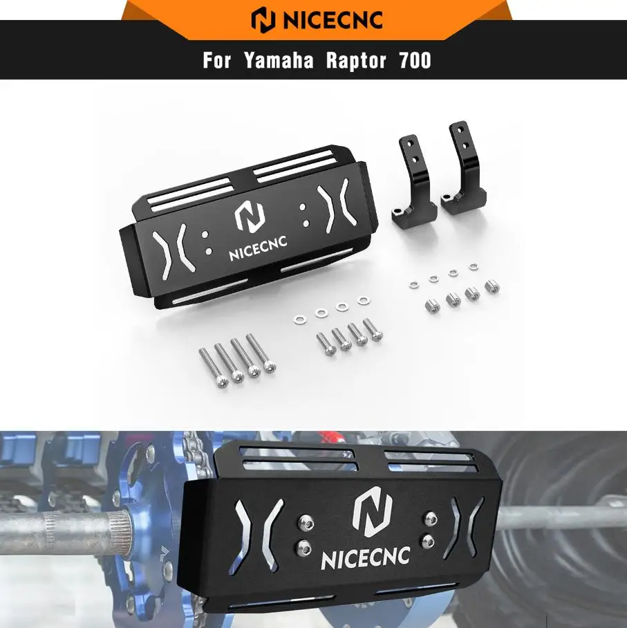 NICECNC Paraurti Posteriore Bash Guard Per Yamaha Raptor 700R 2012 2016-2024 700 2006-2011 2013 450 YFZ ATV Catena di Protezione In Alluminio