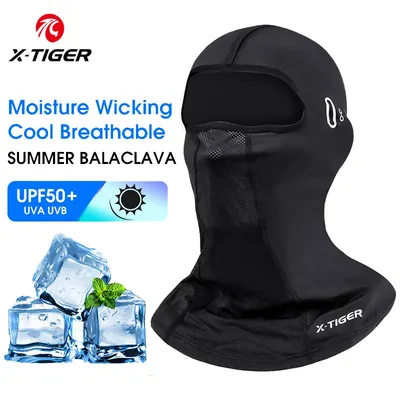 X-TIGER Fahrrad-Gesichtsmaske, volles Gesicht, atmungsaktive Gesichtsmaske, Mountainbike, winddichte Gesichtsmaske, Sommersport, Halswärmer, Kopftuch Image