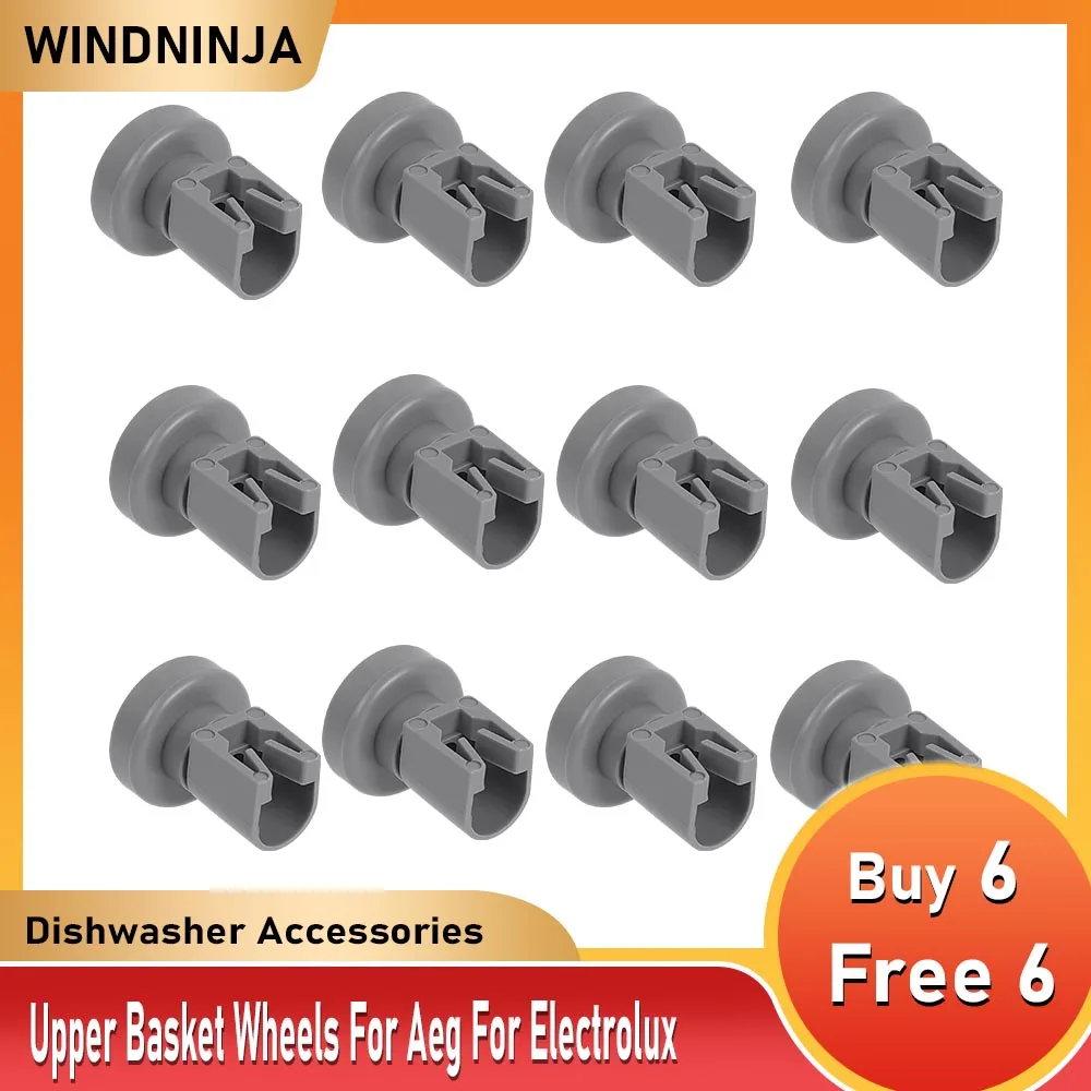 12PCS Spülmaschine Top Korb Rad Für Aeg/Electrolux/Favorit Für Privileg Für Zanussi Spülmaschine Oberen Rad kits Ersatzteile Image