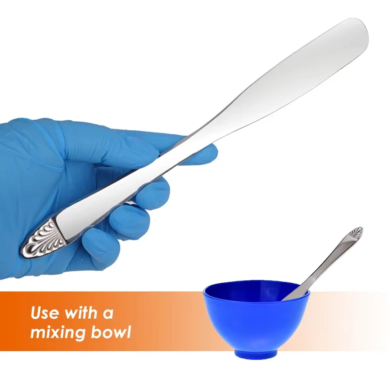 NIGF Dental Gips Spachtel Gips Gips Mischen Messer Edelstahl Spachtel Zement Pulver Mix Schaber Zahnmedizin Labor Werkzeuge Image