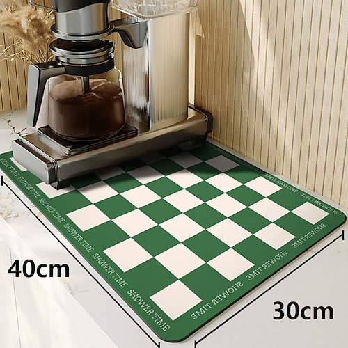 1pc Geschirr Abfluss Pad Haushalt Küche Arbeitsplatte wasserabsorbierend leicht zu trocknen Tassen Pad waschbar isoliert und trocken Mahlzeit Pad