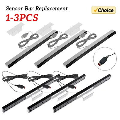 Wired Infrared Ray Sensor Bar with Extension Cord Wired USB Plug Wired Remote Motion Sensor Receiver for Nintendo Wii Console
